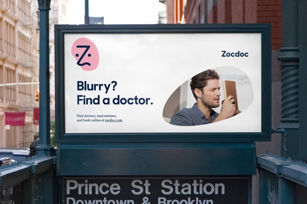 in use for Zocdoc, designed by Wolf Ollins